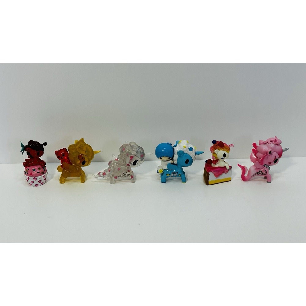 Tokidoki Unicorno Miniature Plastic Figurines Anime & Manga Fantasy Lot of 6 - Picture 2 of 10